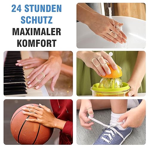 Miniatura 3 de 5 férulas ovaladas para dedos, férula de dedo gatillo, férula impermeable para dedo índice de pulgar, dedo meñique medio (talla 6, 7, 8, 9, 10)