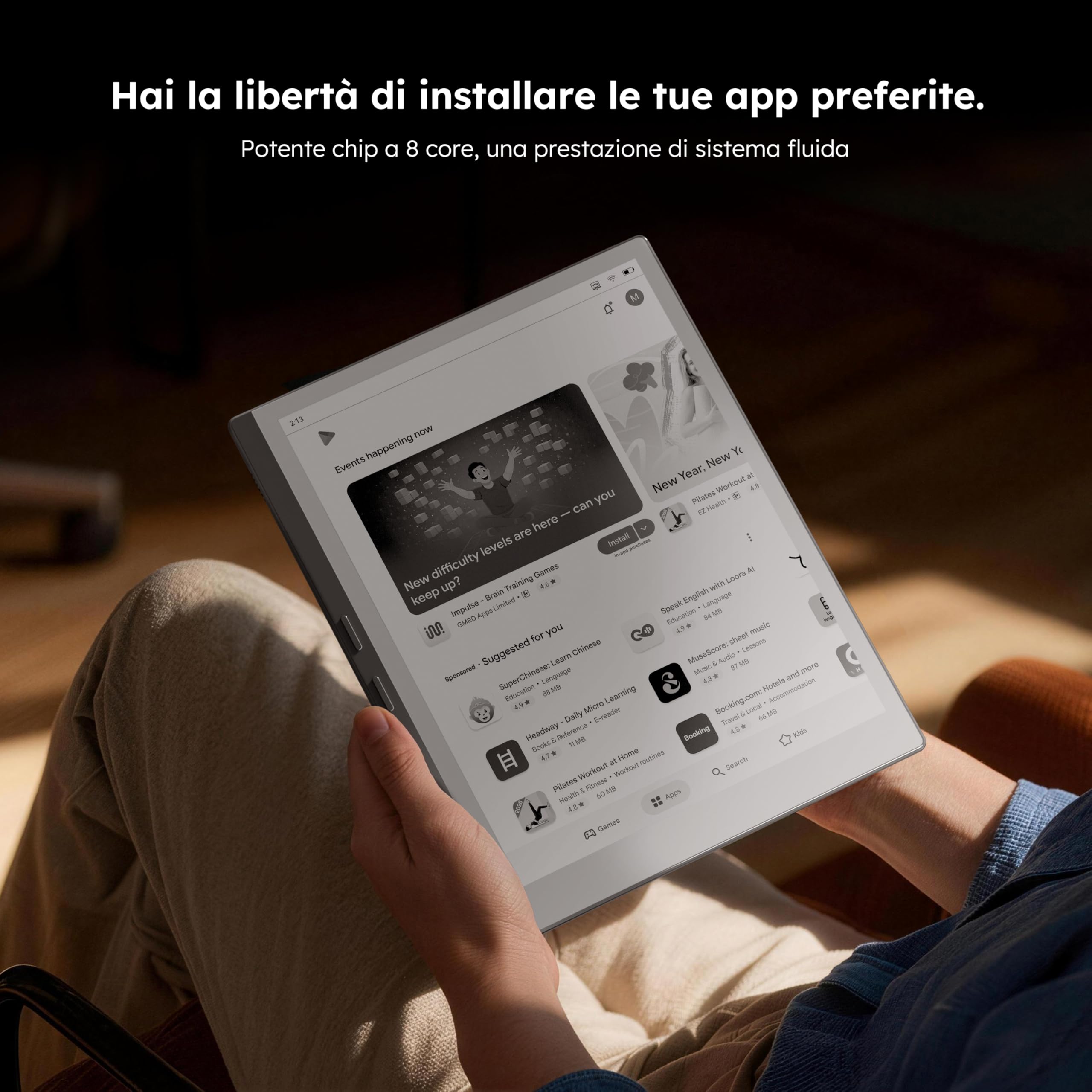 X 10,65" E Ink Paper Tablet | 8 GB+128 GB Ultra-sottile schermo flessibile ePaper Notebook con penna stilo | Tablet ePaper 2 in 1 e lettore eBook | Lunga durata della batteria per riunioni
