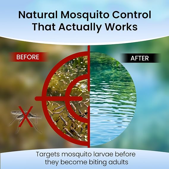 MICROBE-LIFT BMC Biological Mosquito Control, Liquid Treatment for Medium-Sized Decorative Water Gardens Up to 2,000 Gallons, Fountains and Ponds, 2 Fluid Ounces