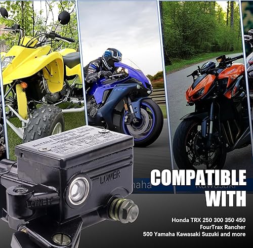 Miniatura 4 de Depósito de cilindro maestro de freno de repuesto de 7/8 pulgadas para Honda TRX TRX250 TRX300 350 400 450 Rincon CBR 750 Foreman 400 Rancher 400