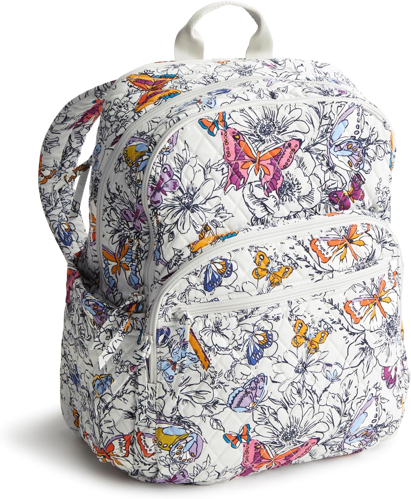 Vera BradleyWomen's Cotton Large Bancroft Backpack, Wing + Bloom, One Size