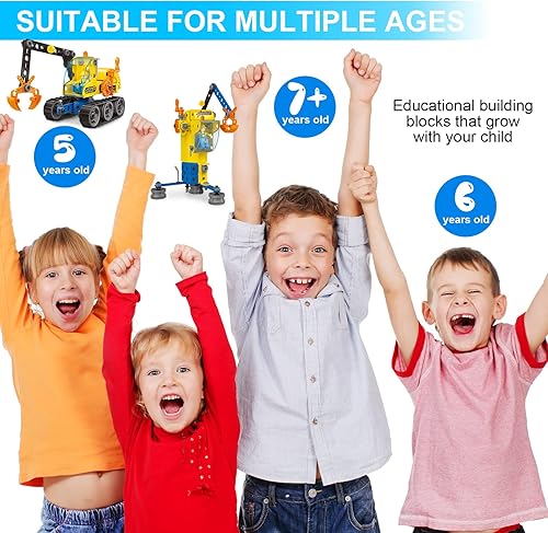 Miniatura 5 de STEM - Juego de construcción de juguetes de ingeniería para niños de 4 a 12 años de edad, kit creativo de bloques de construcción 10 en 1, regalos y