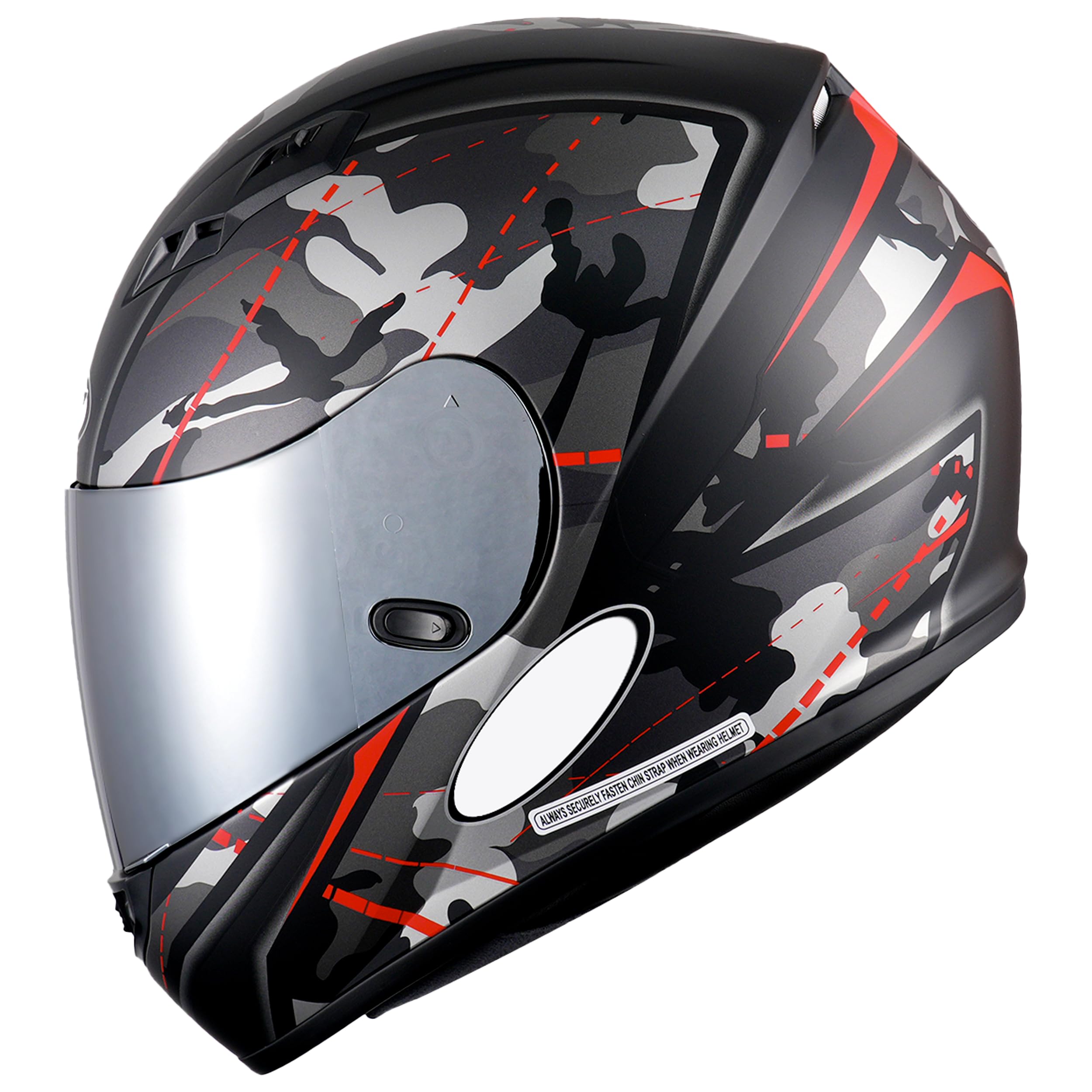 Visier Kompatibel Mit HJC Cs15 - Fg15 - Is16 - Tr1 - Fs11 - Ac12 - Cl15 - Cl16 - Clsp - Clst - Cl17 - Csr1 - Fs10 - Fs15 - Hj09 (Verspiegelt Chrom)