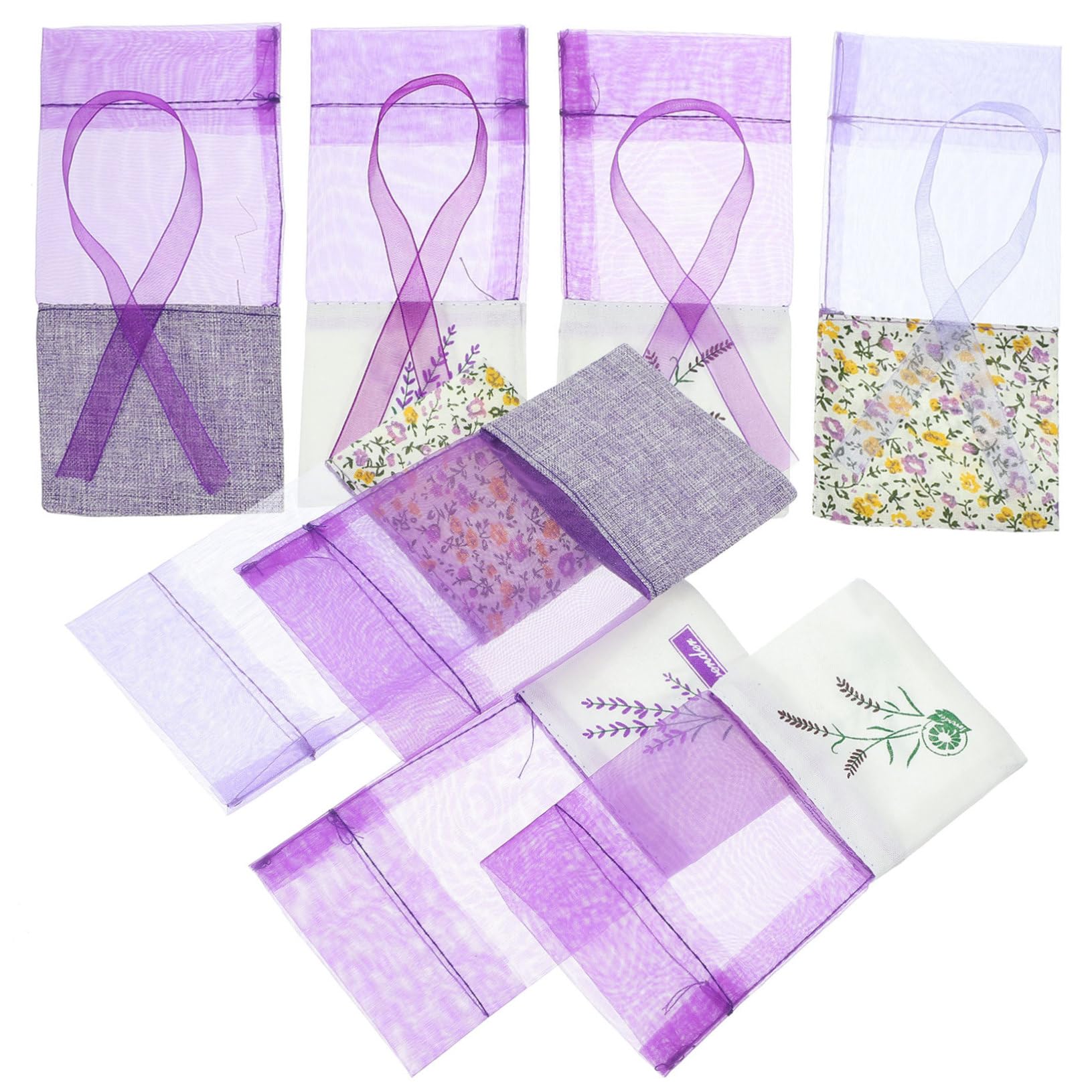 MAGICLULU 3 Set di Sacchetti di Organza di Cotone E Lavanda Bomboniere Sacchetti Profumati per Boccioli Sacchetti di Caramelle con Coulisse Pezzi*3