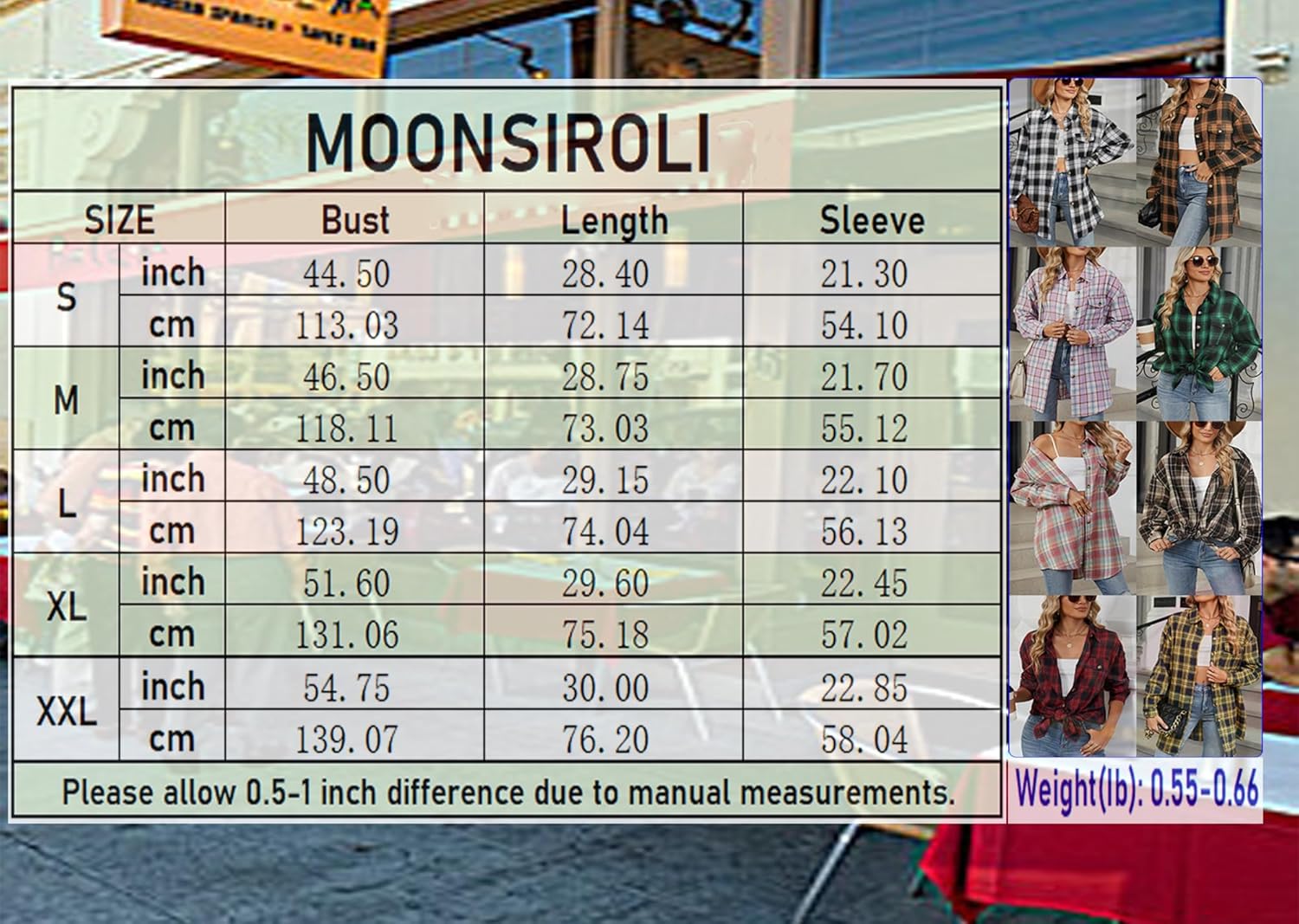 Flannel Shirt Women Button Down Plaid Shirt Long Sleeve Coat Tops Trendy Business Casual Blouse - Image 5