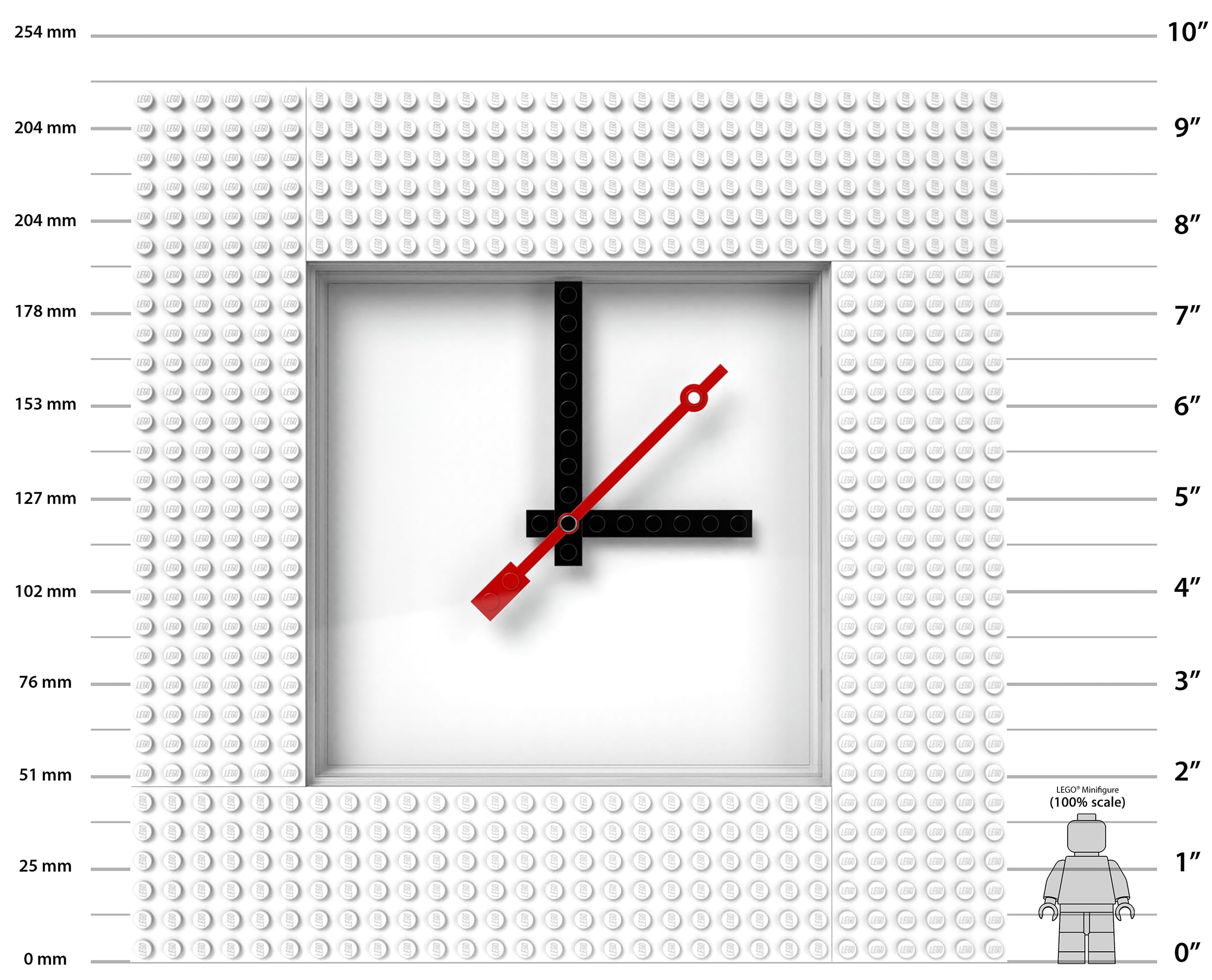 IQ LEGO Time by IQHK MOC - Reloj de pared (53771), ladrillos LEGO no incluidos