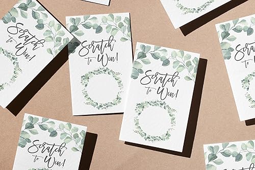 Miniatura 5 de Your Main Event Prints 50 tarjetas para raspar con certificado de regalo en blanco de eucalipto: cupones perfectos para vacaciones, eventos y