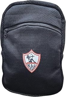 MD StayFit Football Club Mesh Sports Backpack, Black, Team Logo Design