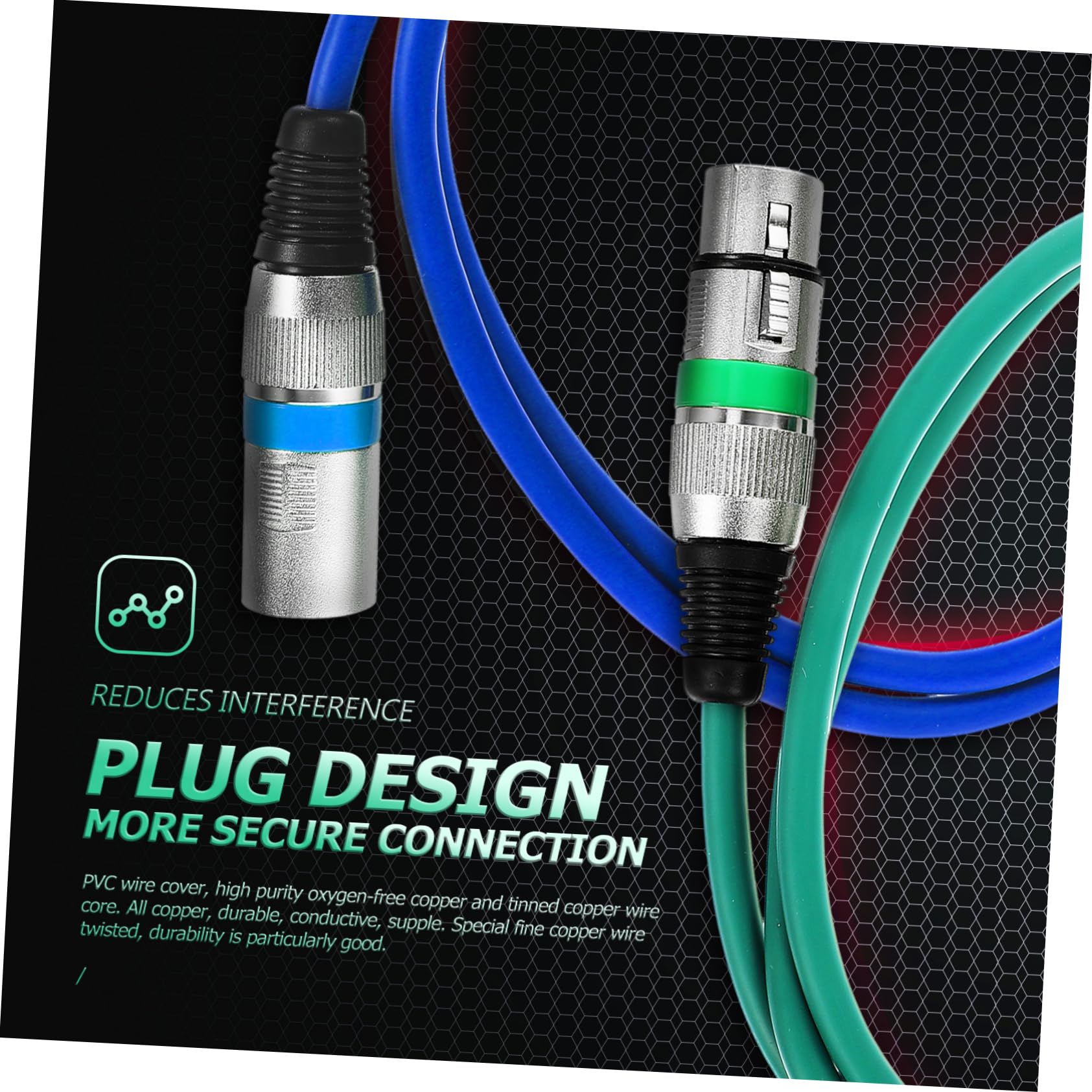 DOITOOL Cavo Xlr Bilanciato Rame e Pvc per Microfono, Connettore Maschio-femmina Connessione Flessibile, 5 Pezzi, per Matrimoni e Feste