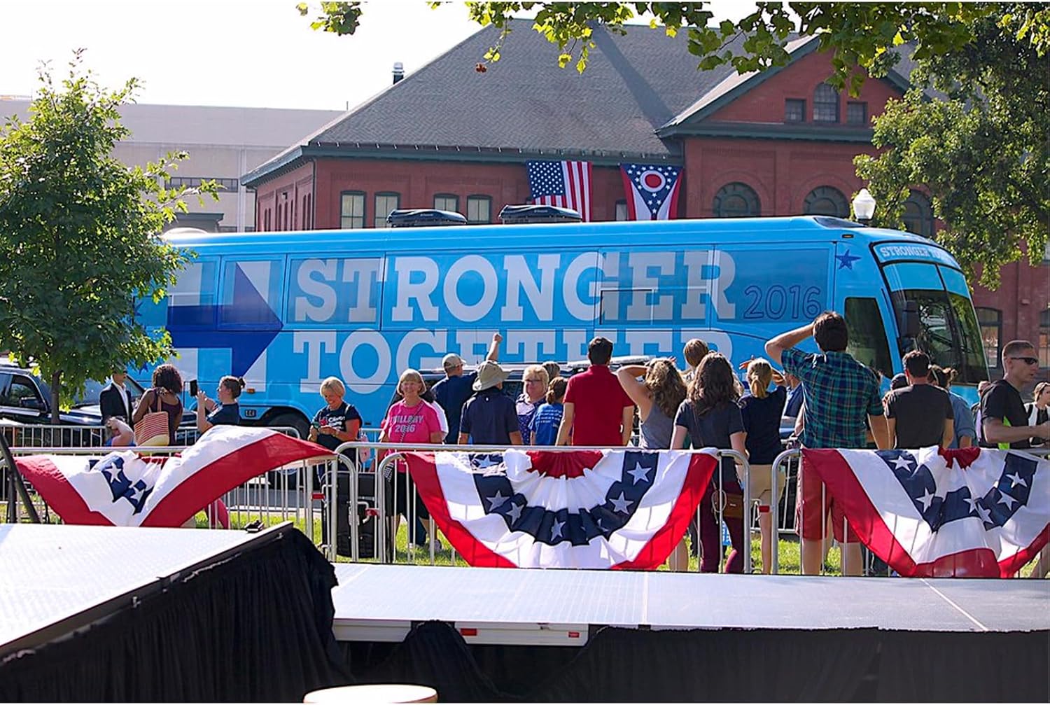 FLAGWIN Bunting Flags for Outside 2x4 FT, Embroidered American Flag Bunting, Patriotic Bunting Outdoor, 4th of July Decorations Bunting - Image 6