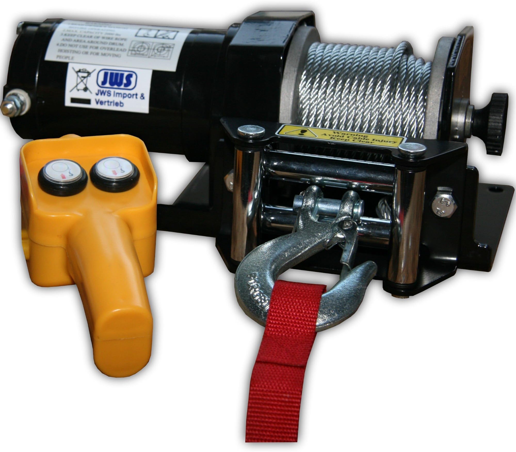Electric Wire Rope Winch 2,000 lb 12 Volt