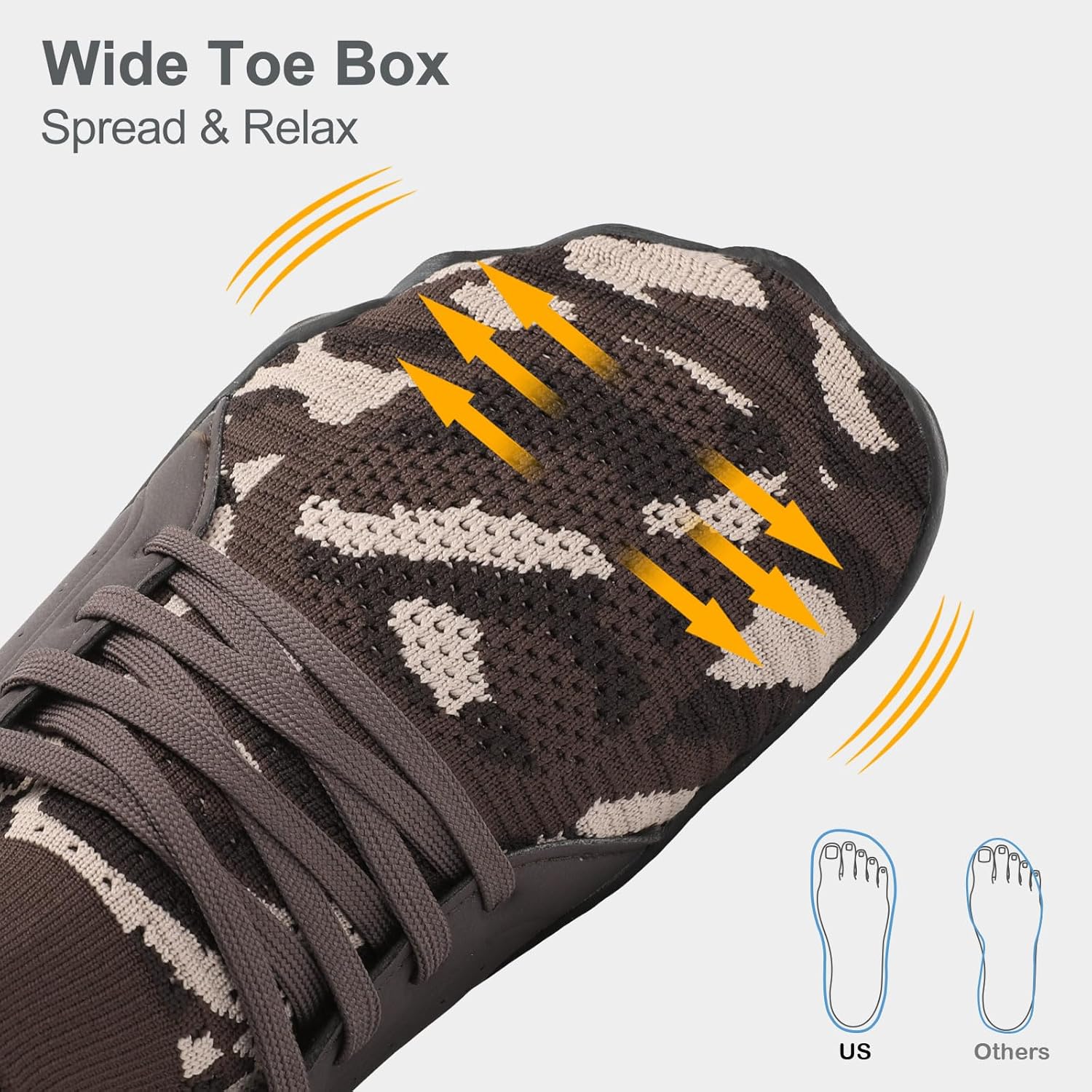 relxfeet Men's Barefoot Trail Running Shoes Minimalist Wide Toe Box Design Zero Drop Non-Slip Rubber Sole for Gym Hiking Walking - Image 4