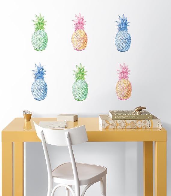 WallPops DWPK2171 Pop Pineapples Wall Art Kit, Multicolor