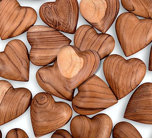 Handcrafted Wooden Heart Sculpture Solid Natural Wood Decor | Romantic