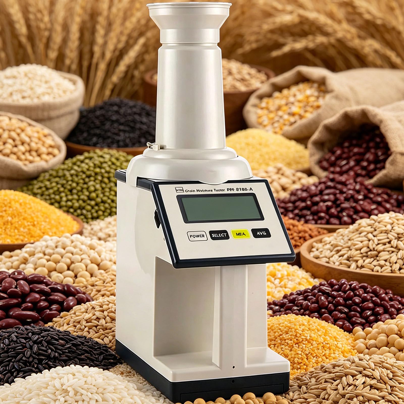 YANGYMM Grain Moisture Tester, Moisture Analyzer Meter, 1~40% Measuring Range, Measurement Error 0.5%, Sample Capacity, For Wheat Corn Soybean
