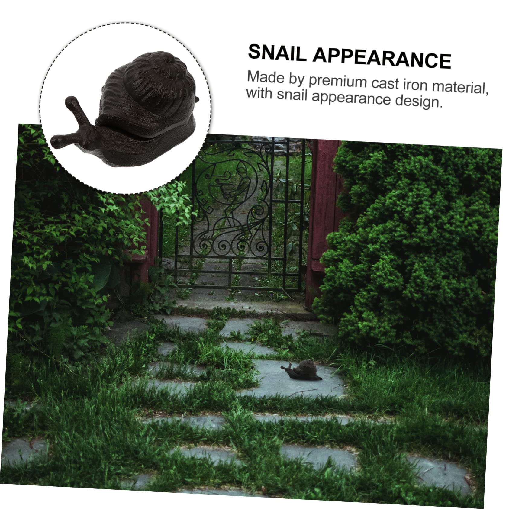 Caja en Negro para Guardar Llaves Forma de Caracol de Hierro Fundido y Almacenamiento Seguro Decoración de Jardín