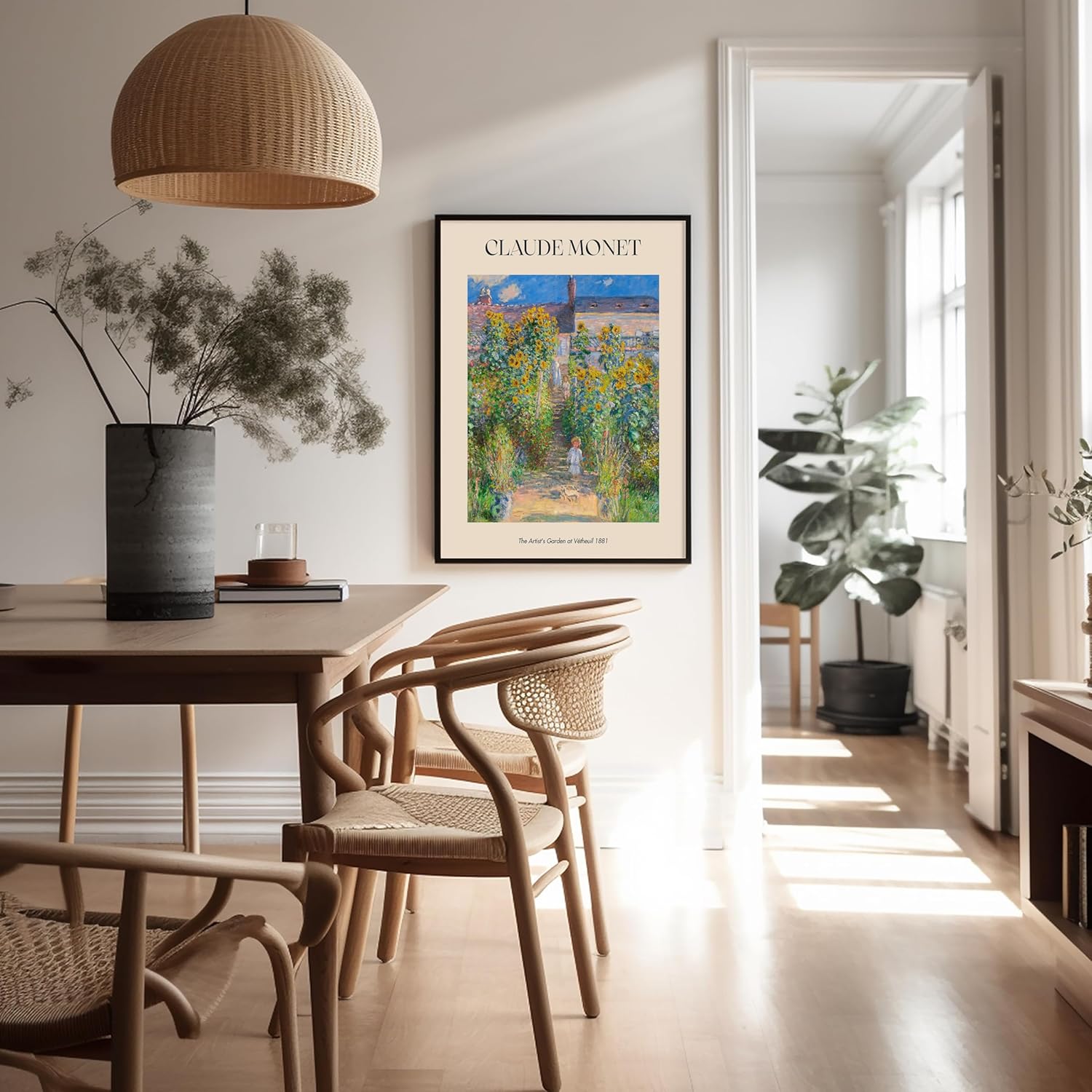 Poster Master Monet Poster - The Artist's Garden at Vétheuil Print - Flower Art - Abstract Artwork - Impressionism Artwork - Floral Design - Aesthetic Living Room or Office Wall Decor - 16x20 UNFRAMED