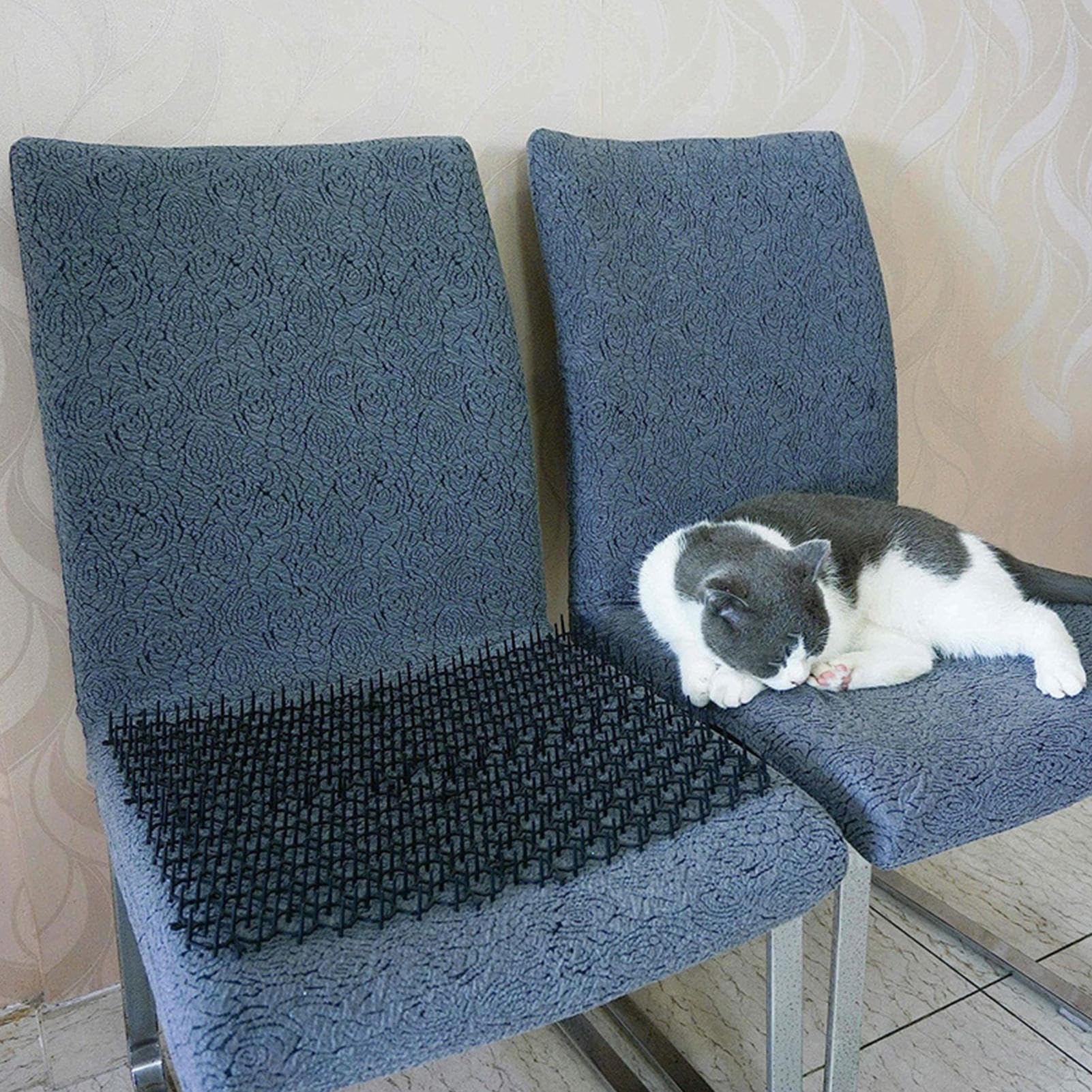 12 Stück Katzenkotmatte Mit Spikes – Katzenabweisende Matte Für Den Innenbereich – 12 Stück Tierabwehrmatte Für Die Landschaftsgestaltung – Kätzchen-Anti-Sprung-Pad Zum Trimmen Von Garten-Matten