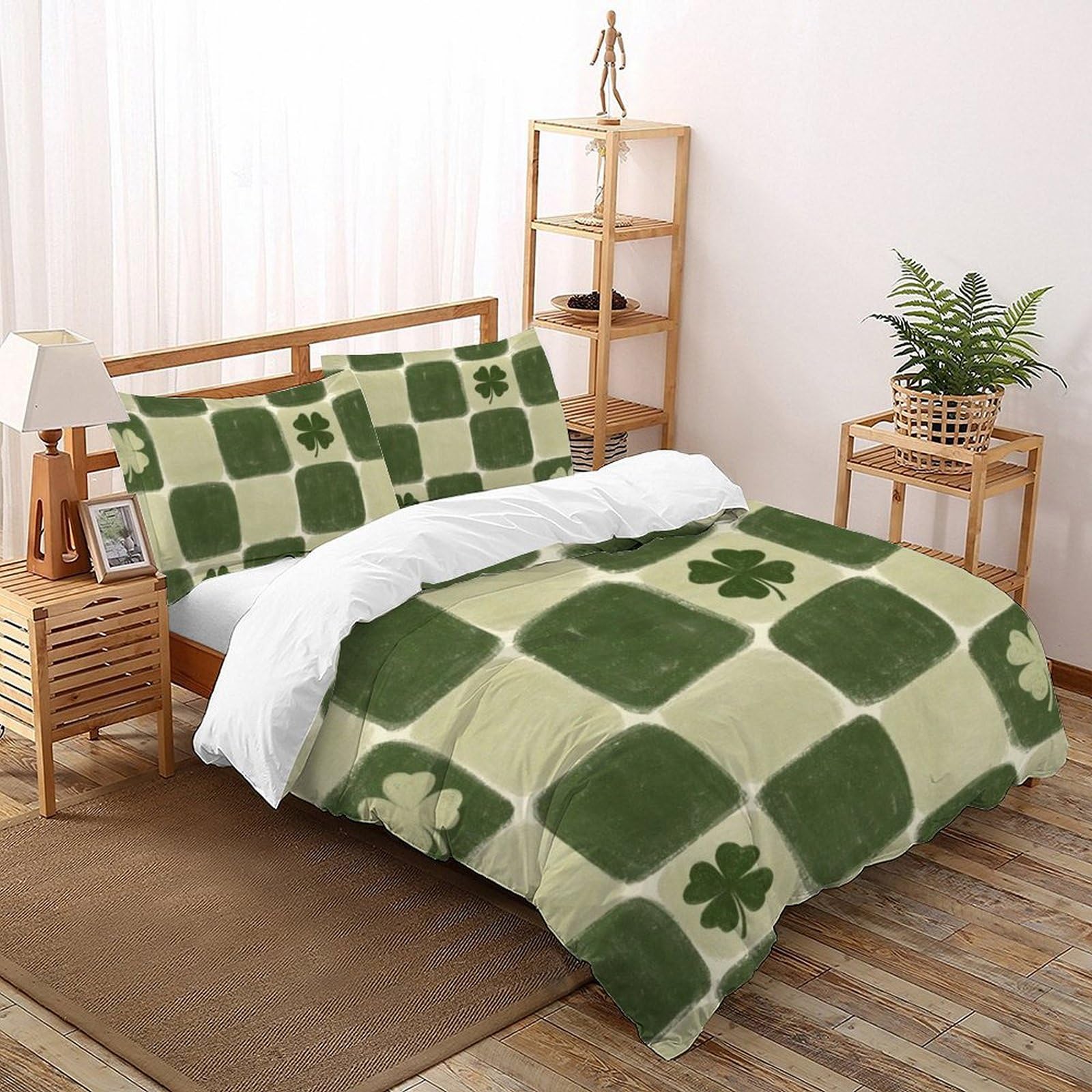 Parure de lit 200x200 anti-pli ensemble literie modern