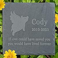 Vista 2 de Regalo de piedra conmemorativa para mascotas, marcador de tumba de jardín, lápida de condolencias de mascotas, lápida conmemorativa de gatos