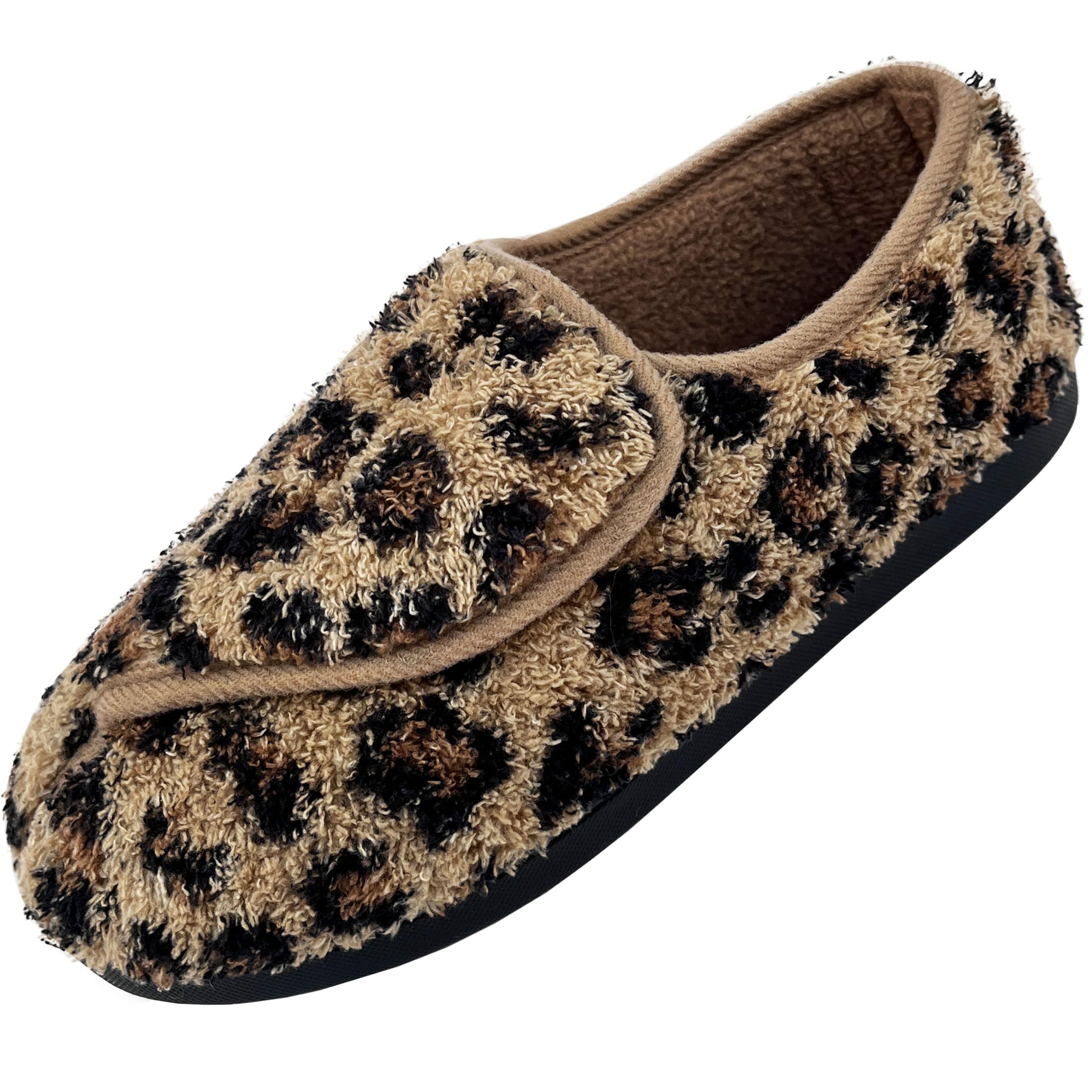 Git-up Women Soft wide Slippers Memory Foam Closed Toed Diabetic Arthritis Edema House Slippers