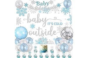 Winter Baby Shower Decorations For Boy, Snowflake Baby Shower Decorations Blue, Its...