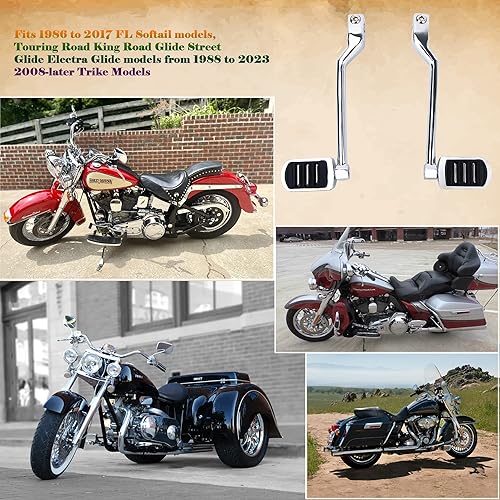 Miniatura 4 de Cambiador de talón (aluminio de 7.16 pulgadas) compatible con FL Softail 1986 a 2017, modelos Touring Road King Road Glide Street Glide Electra
