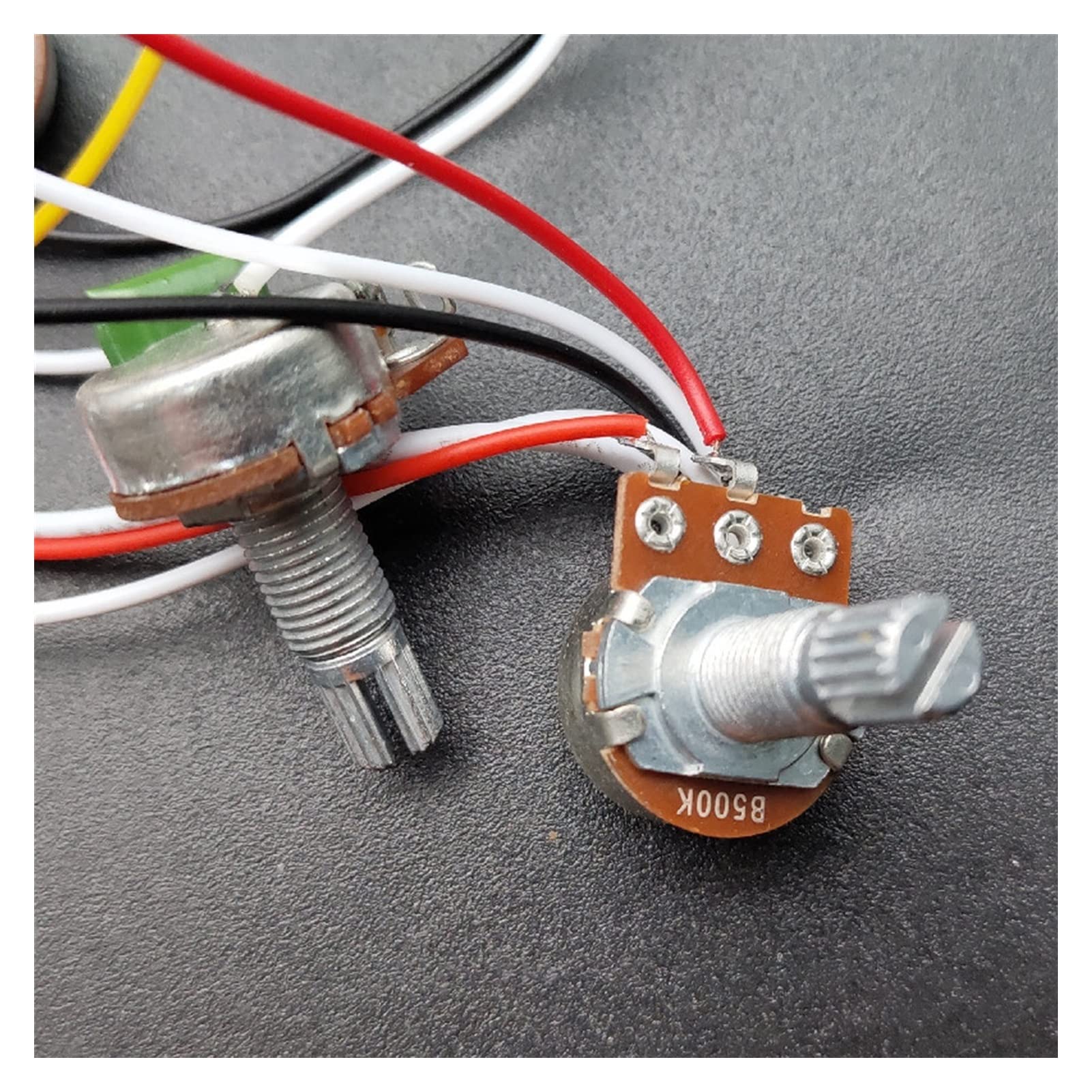 TSTS Harnais De Câblage Préwired/Convertisseur À 5 Voies/Pot De 500K 500K / pour Guitare De Remplacement Kit Faisceau câbles Guitare