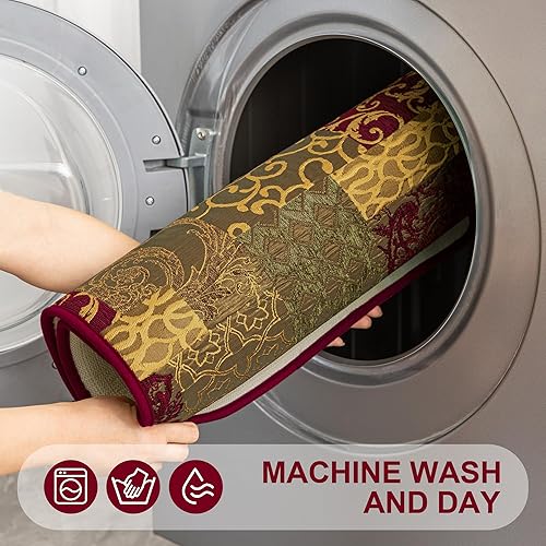 Miniatura 7 de Loom and Mill Juego de 3 alfombras de baño de lujo, alfombras de baño de espuma viscoelástica de felpilla gruesa, antideslizantes, absorbentes,