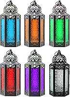Vista 82 de VELA LANTERNS Farol portavelas decorativo, marroquí, gótico, morado, de 10.5 pulgadas, para mesa o colgar, decoración de Ramadán, decoración