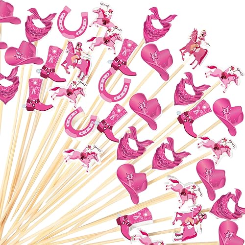 Miniatura 7 de Palillos de cóctel de vaquero para aperitivos, brochetas de cóctel de bambú del salvaje oeste, palillos de comida para bebidas, palitos de postre,