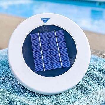 Solar Pool Ionizer Pool Purifier,Solar Pool Ionizer Copper Silver Ion Swimming Pool Purifier Safety Water Purifier,Automatic Water Purifier Clarifier Tool (white)