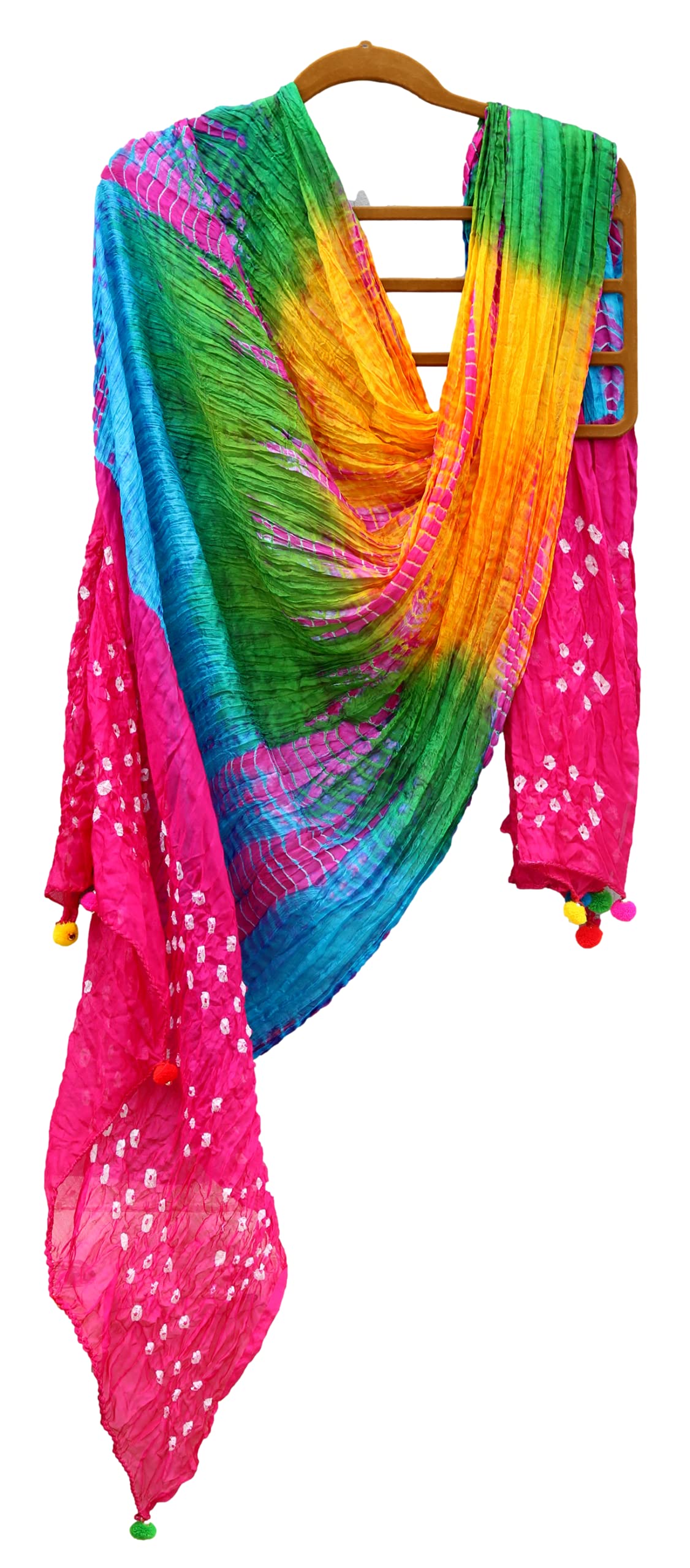 geetanjali crafts Geetanjali Handcrafted Women's Blend Silk Lining Print Dupatta with Thread Tassels. D7-picture-56