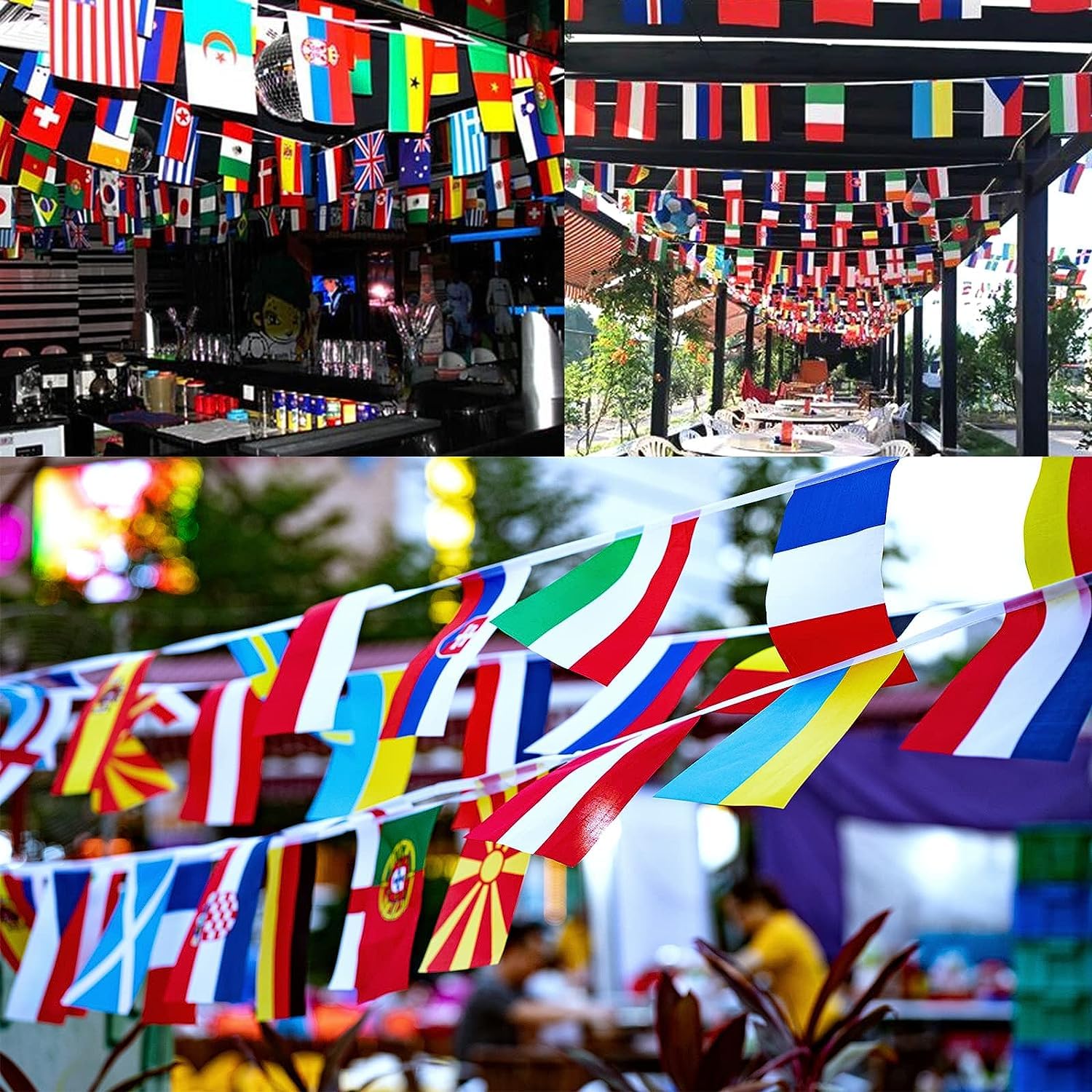 Bandierine Eurovision 37 Bandiere Europee – Decorazioni Festa 10 Metri – Poliestere Resistente
