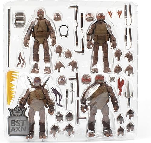 Miniatura 4 de The Loyal Subjects Teenage Mutant Ninja Turtles BST AXN IDW Inspired Michelangelo, Leonardo, Donatello y Raphael Zombie Turtles - Figura de acción