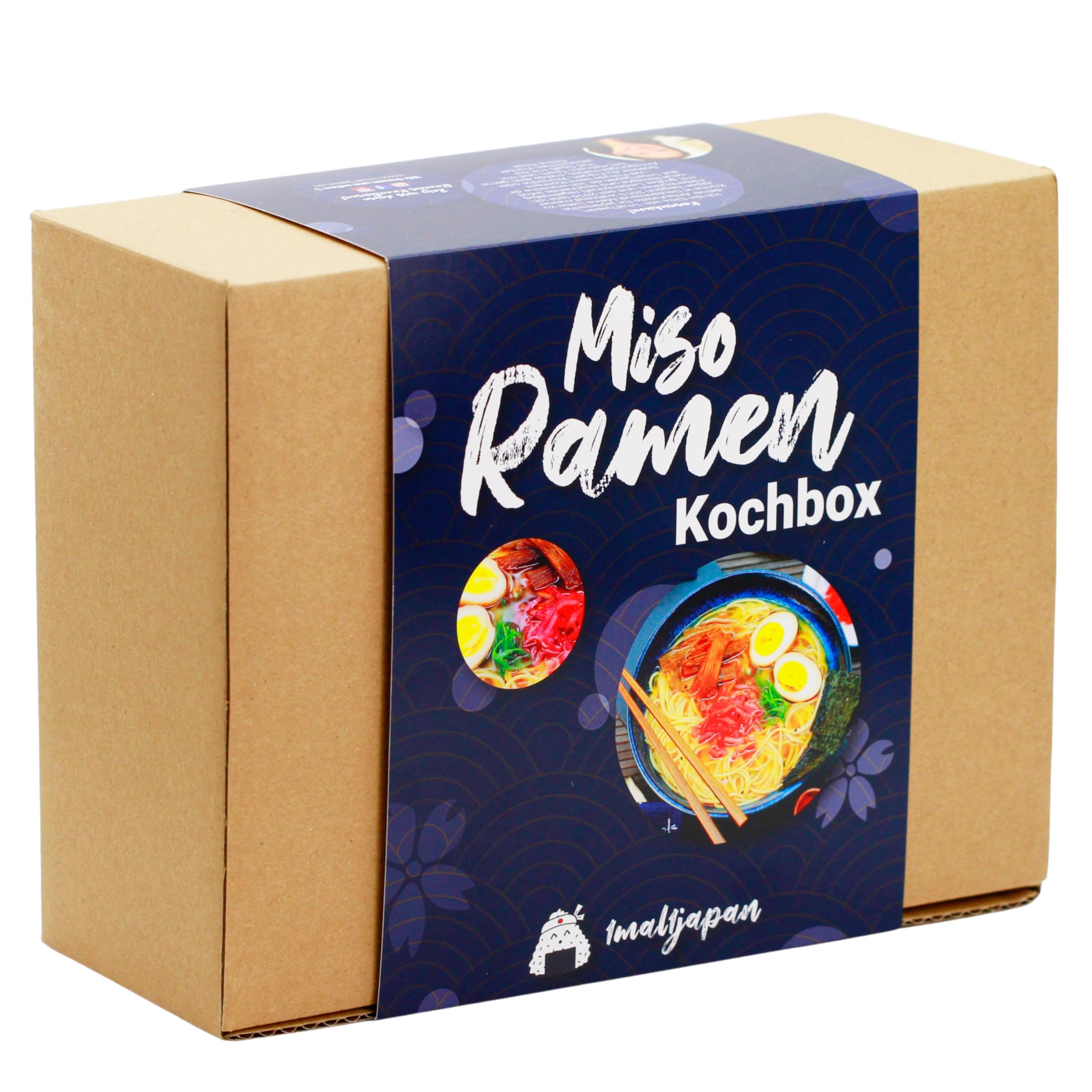 Miso Ramen Kochset für japanische Nudelsuppe 8 Portionen 9-teilige DIY Ramen Box