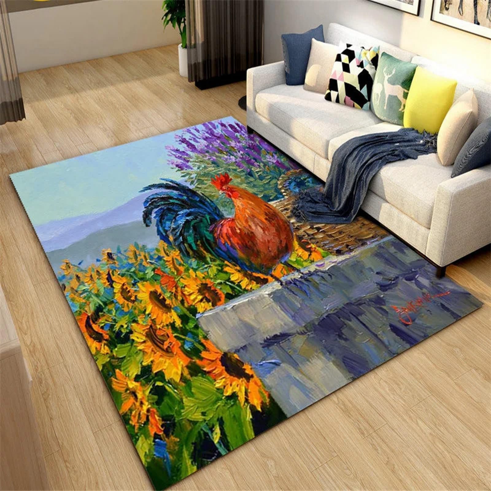 Tapis de cuisine moderne coq poule pour sublimer votre intérieur