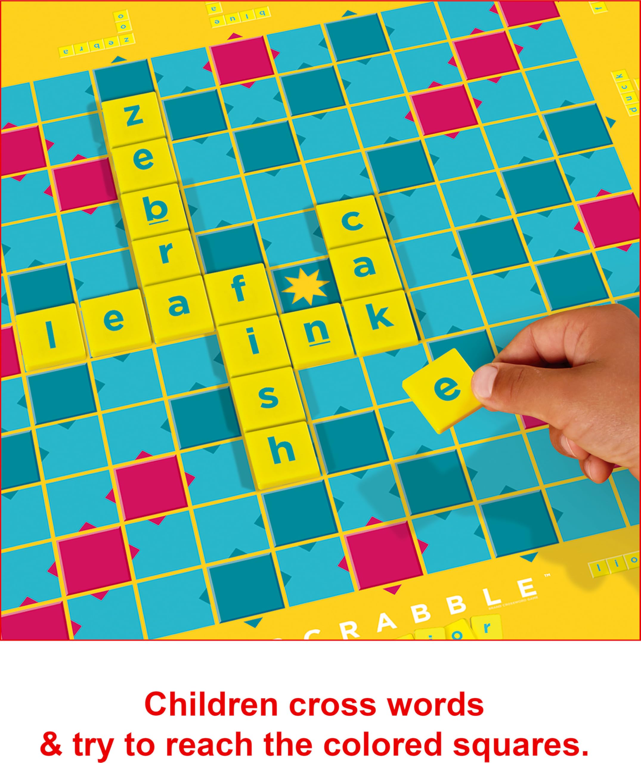Amazon.com: Mattel Games Scrabble Junior Kids Crossword Game with