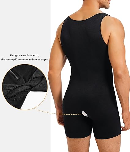 Body Modellante Uomo | Intimo Compressione Slim Fit | Controllo Pancia E Torace | Senza Maniche - Foto 3