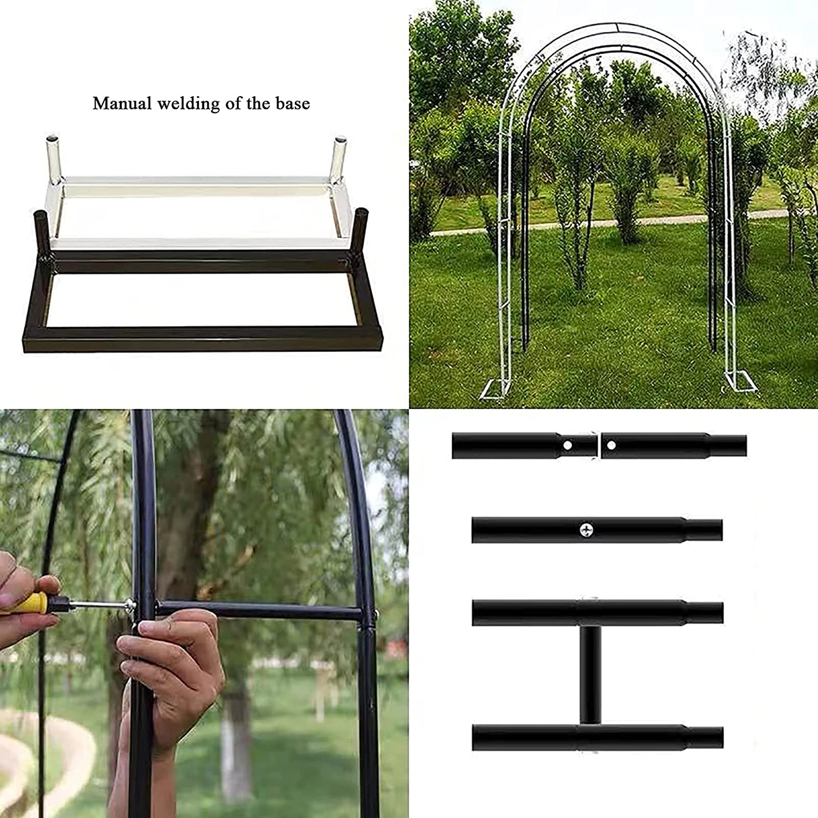 Metalowy Łuk Różany, Odporny Na Warunki Atmosferyczne Łuk Ogrodowy, Altany, Do Roślin Pnących, Łuk Kratowy, Łuk Z Pnączami, Łuk Wspinaczkowy, Pergola, Łuk Ślubny, Łatwy W Montażu, Przyjęcie Na Trawni