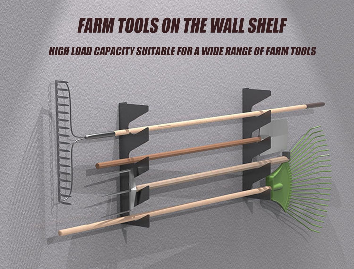 ウェザフォ) ガーデンツールオーガナイザー 壁マウント 高耐久 ガレージ整理 収納ラック ヤードツール用 フック6個付き 折りたた 壁掛け式 ガーデンツール収納ラックハンガー 6個セット ダブルフック付き 多目的 ガーデンツール収納ラック キャスター＆フック付き – 頑丈な ... ガーデンツール収納ラック、壁取り付けガレージオーガナイザー、高耐久 耐荷重200ポンド (2)