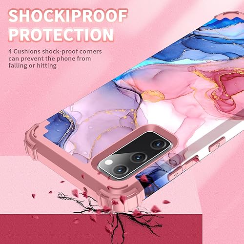 Miniatura 2 de Funda para Galacy S20 FE 5G, tres capas de alta resistencia a prueba de golpes, de plástico duro, goma de silicona suave, funda protectora contra
