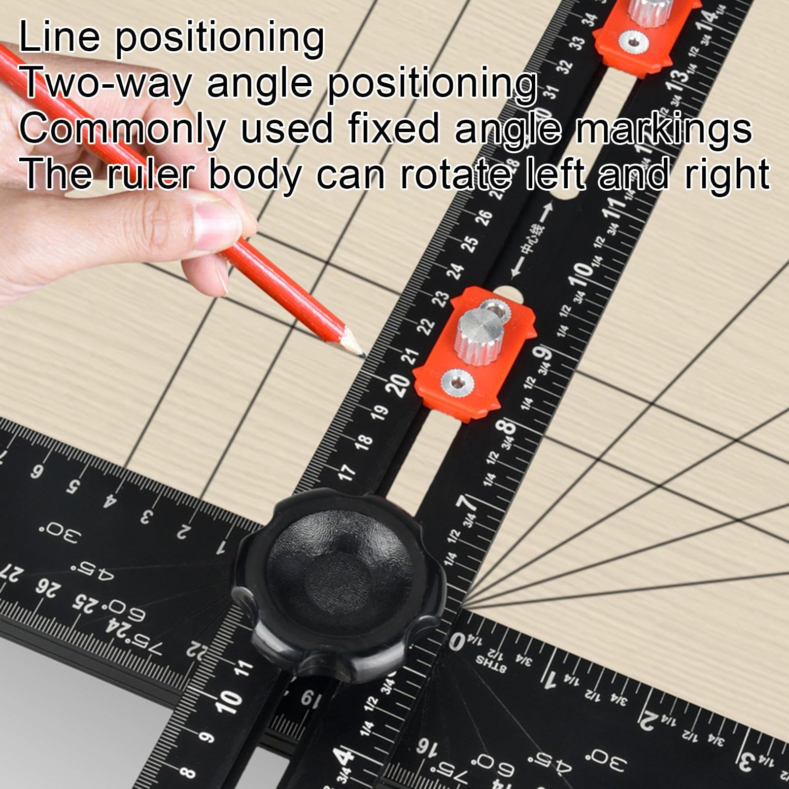 Rigno T Per Il Disegno - Di Professionale, Righello A Bordo Dritto | Indicatore Lavorazione Del Legno In Alluminio, Strumento Misurazione Metrica | Accurato Architetto, Carpentiere, Inge