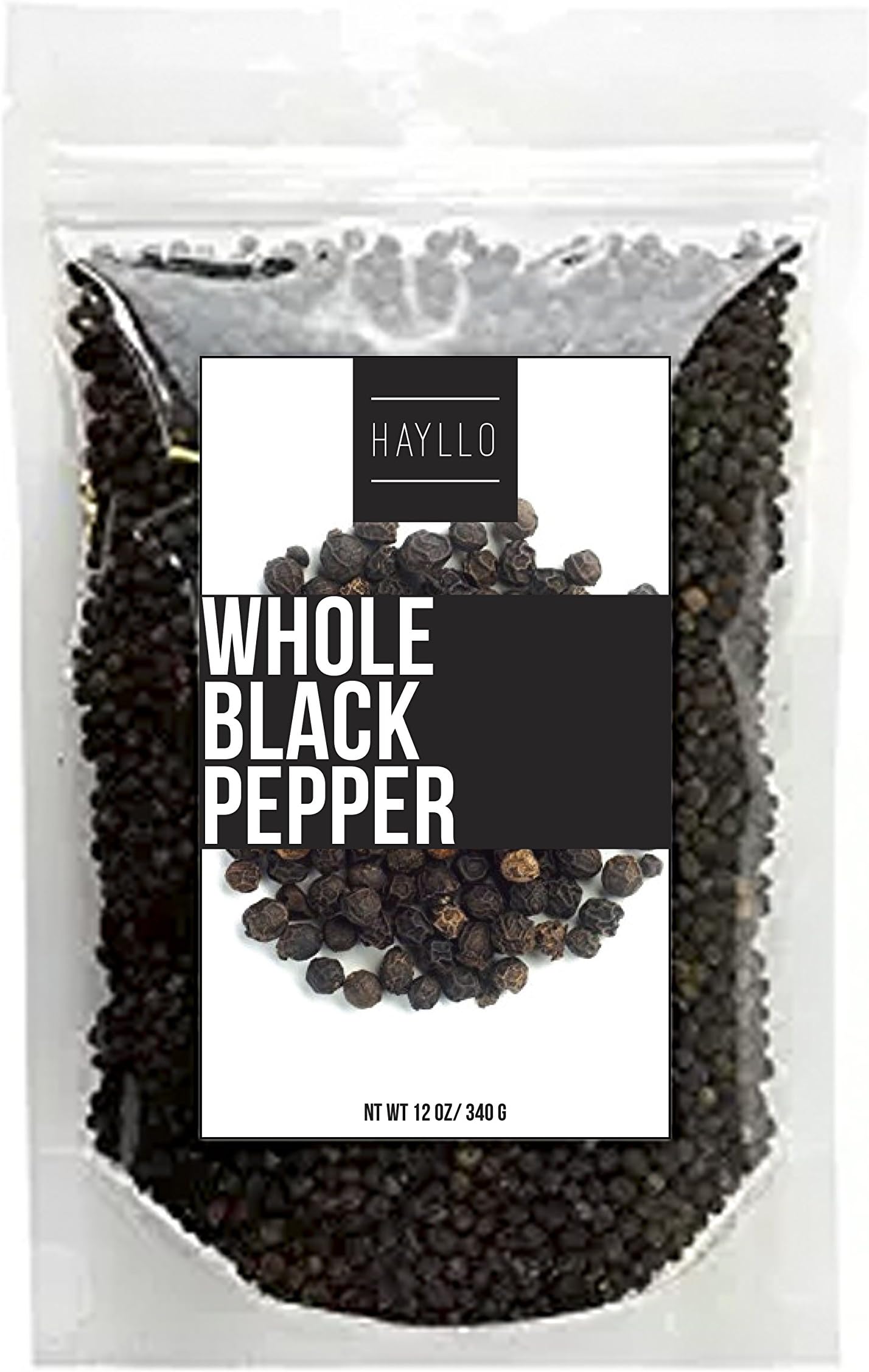 Hayllo Black Pepper Whole (Peppercorn) 12 ounce