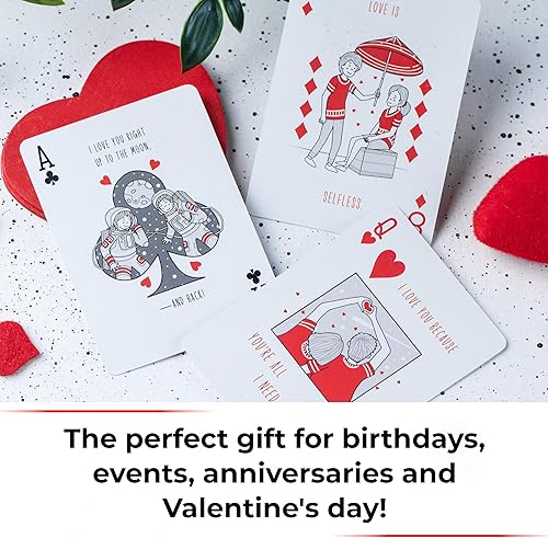 Miniatura 4 de Love You - Baraja de cartas negras medievales y rojas con obras de arte únicas dibujadas a mano, baraja de cartas, cartas geniales con libro