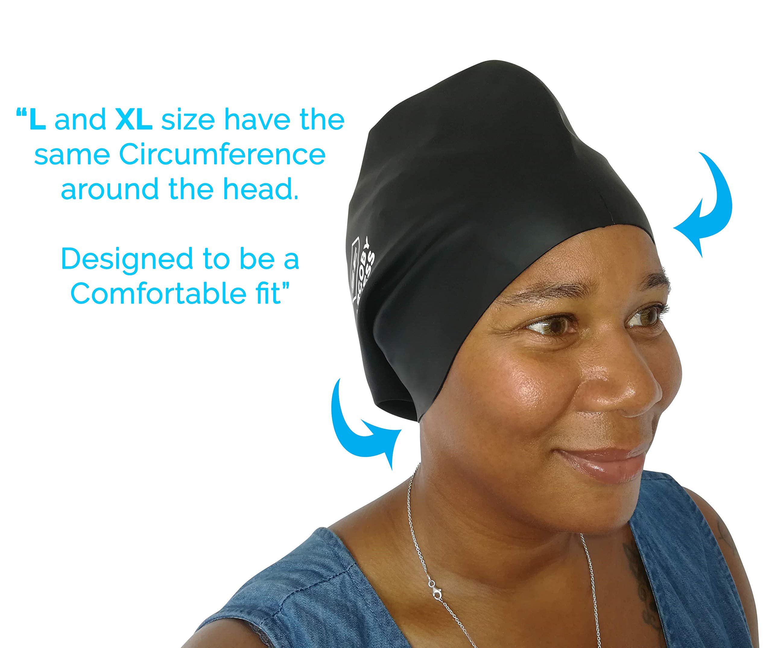 Sargoby Fitness Swimming Cap braids for Long Hair Dreadlocks Dreads or