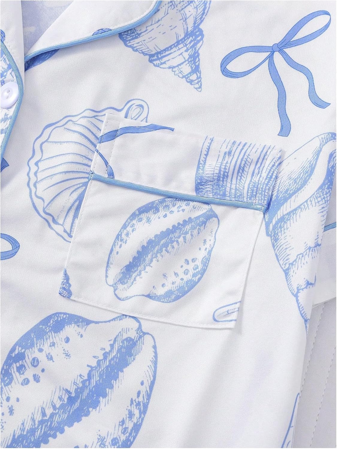 WDIRARA Women's Plus Size 2 Piece Ocean Animal Pajama Set Short Sleeve Button Down Shorts Pjs Sleepwear - Image 5