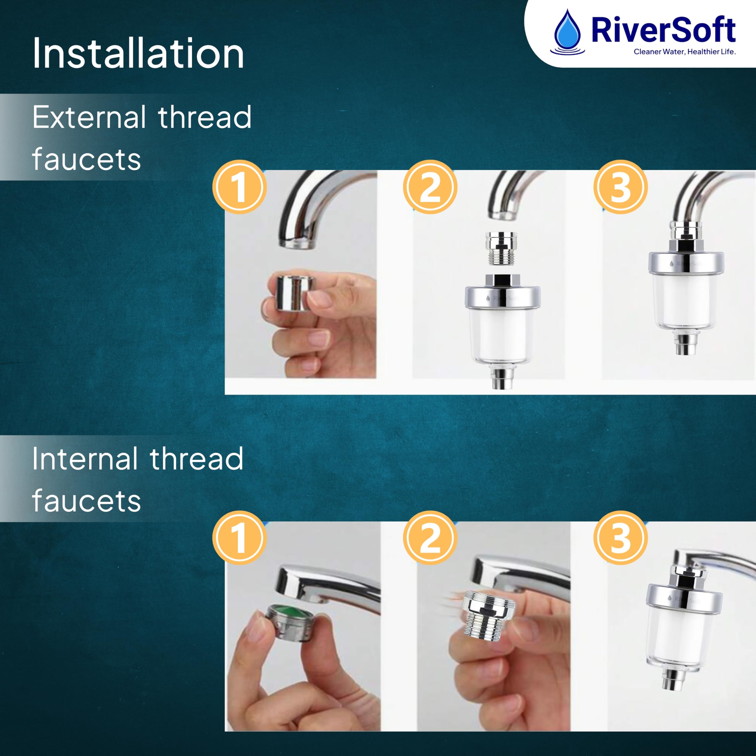 RiverSoft Kitchen Tap Filter - Clean Water! -4