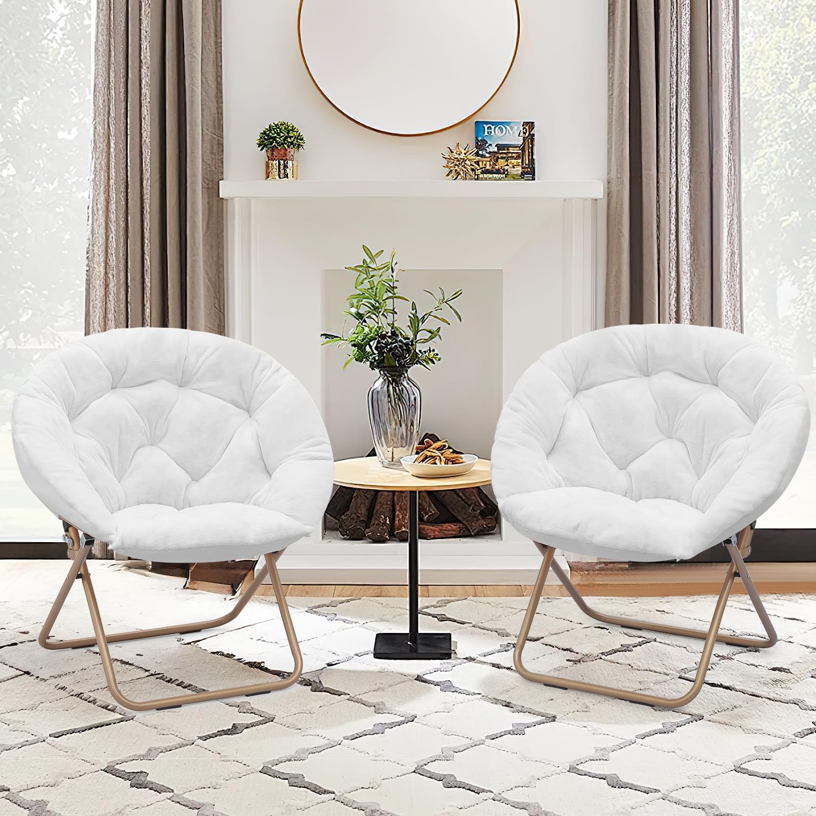 Cozy Chair Athena Collection Saucer Chair For Adult, Square Comfy