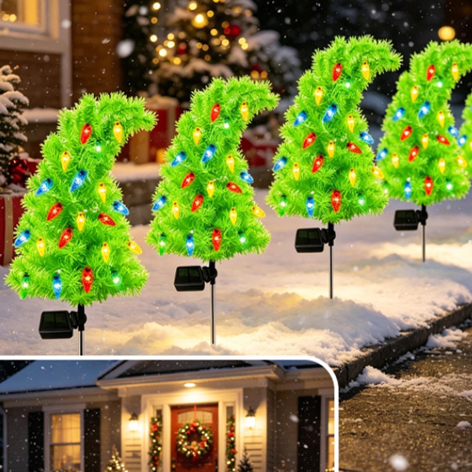 di Natale da Esterno Decorazione Giardino Impermeabile, Caldo e Divertente | Luminarie Natalizie Da Giardino Per Esterno per Giardino, , Patio, Feste e Capodanno